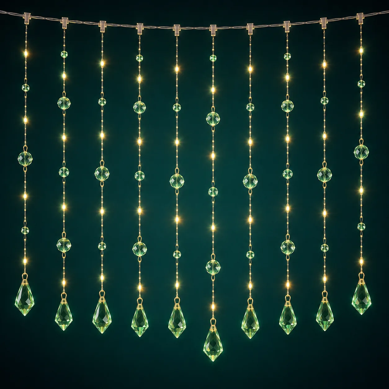 Crystal curtain lights